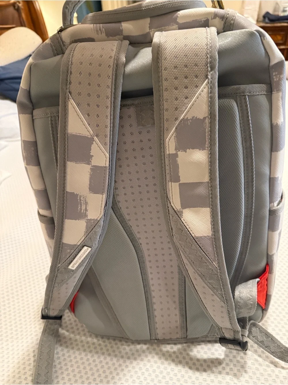 Sprayground limited edition Shark-Print Gray & Pink Backpack w/ tags